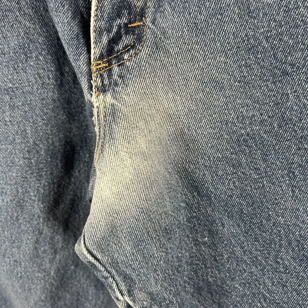 Wrangler Riggs Jeans Men's 36x34 Medium Wash Blue Denim Workwear 100% Cotton